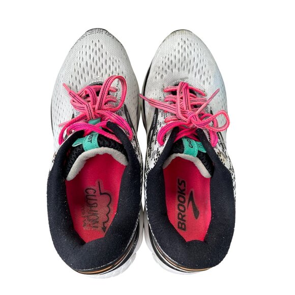 Brooks Ghost 11 Womens white black running sneakers size 8M SKU 9048 - Picture 15 of 16